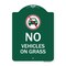Signmission Designer Series Sign-No Vehicles on Grass, Green & White Aluminum Sign, 18" x 24", GW-1824-23552 A-DES-GW-1824-23552 - alternate 1